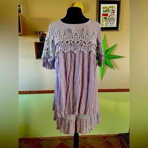 Purple Flowy Knee length dress